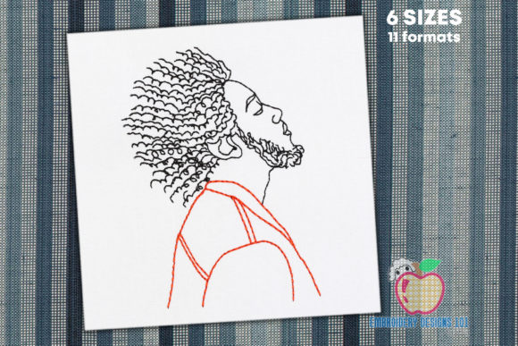 A Creative Review of A Sketch of an African Man Embroidery Design