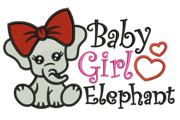 A Designer's Review: Baby Girl Elephant Embroidery for Boutique Apparel