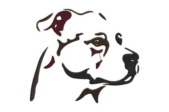 A Pit Bull Sketch Design for Expressive Embroidery Projects