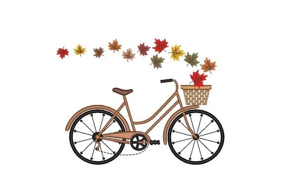 Autumn Bicycle Embroidery: A Designer's Review for Seasonal Products
