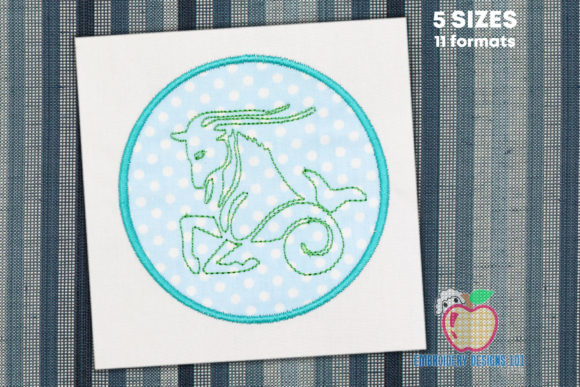 Capricorn Astrological Sign Applique for Business Use