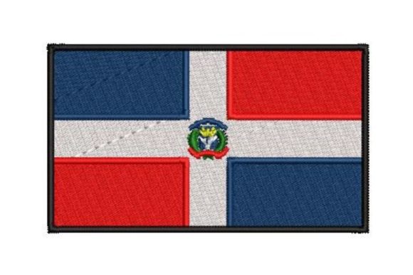 Dominican Republic Flag Embroidery Design