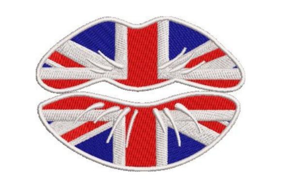 Embroidering British Lips for Heartfelt Personalized Gifts