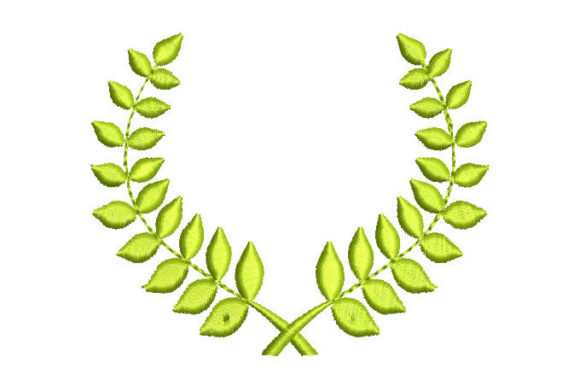 Green Leaves: A Seasonal Floral Wreath for Holiday Embroidery