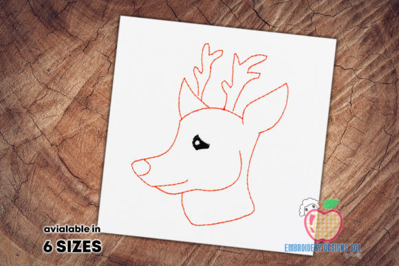 Reviewing the Closeup of Deer Head Embroidery Design for Business Merch