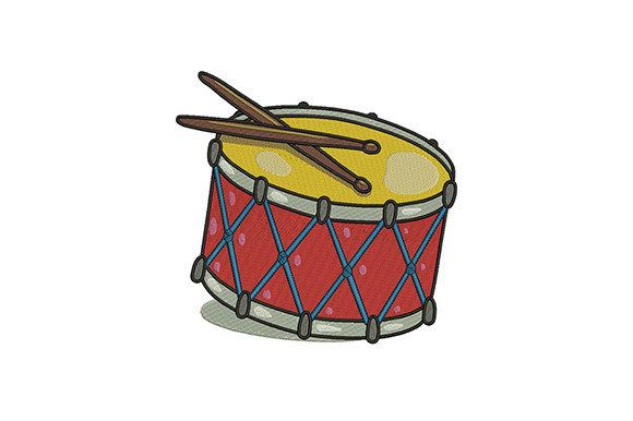 Tenor Marching Drum: A Bold Embroidery Design for Creative Entrepreneurs