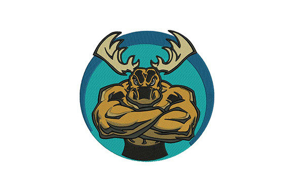 The Muscular Moose Embroidery Design: A Craft Fair Standout